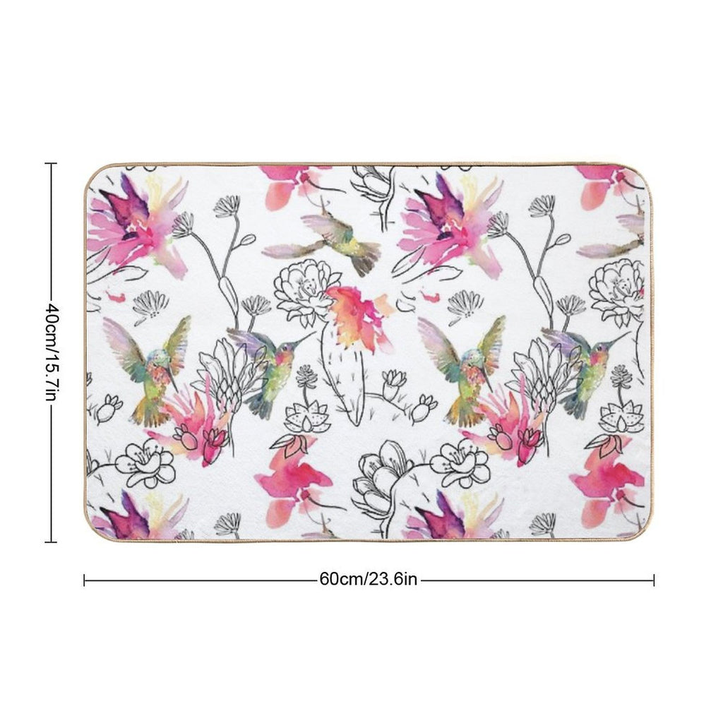 Desert Hummingbirds  Easy To Clean Bath Mat