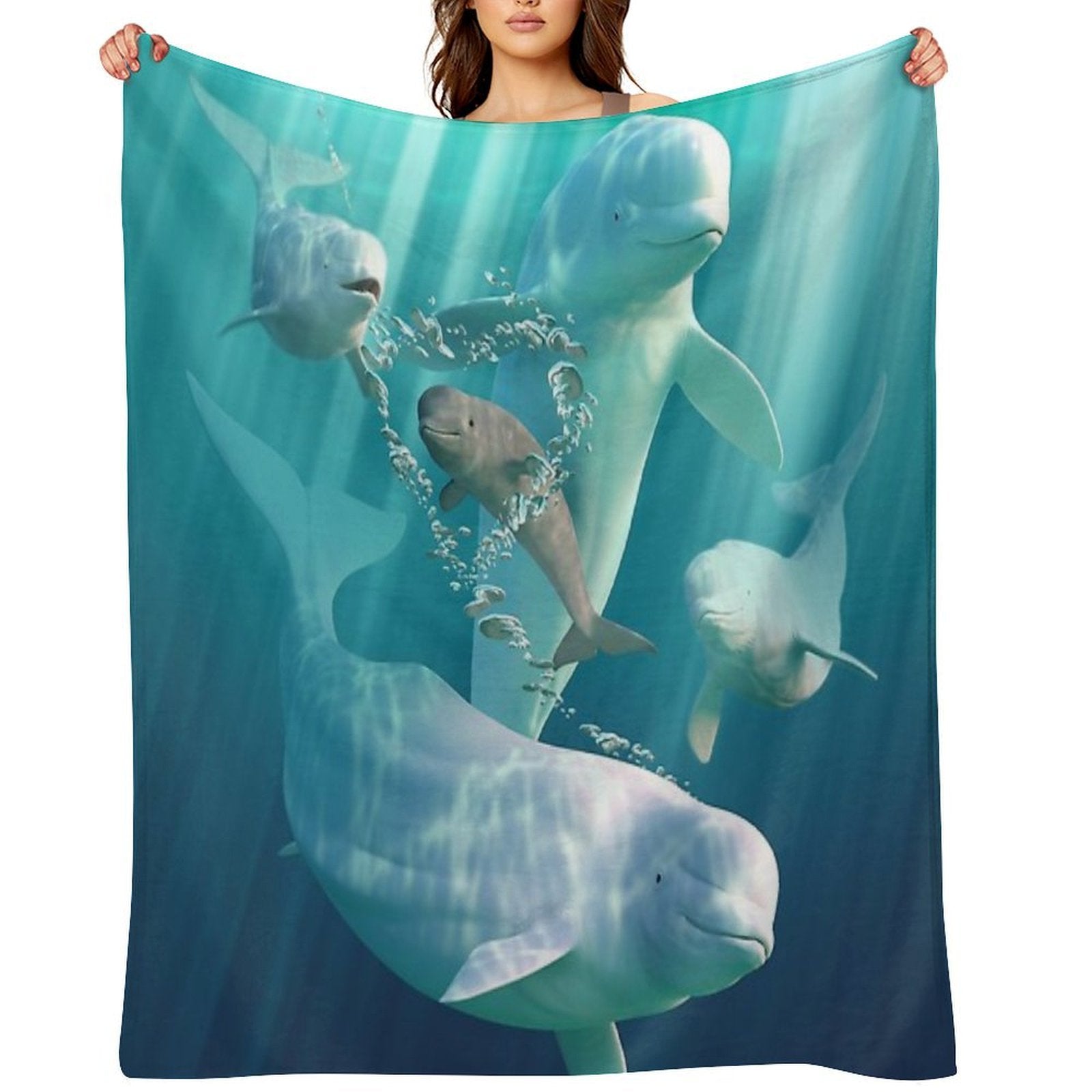 Beluga Bubbles Comfort Throw Blanket