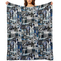 George Russle Williams Racing Collage Machine-washable Throw Blanket