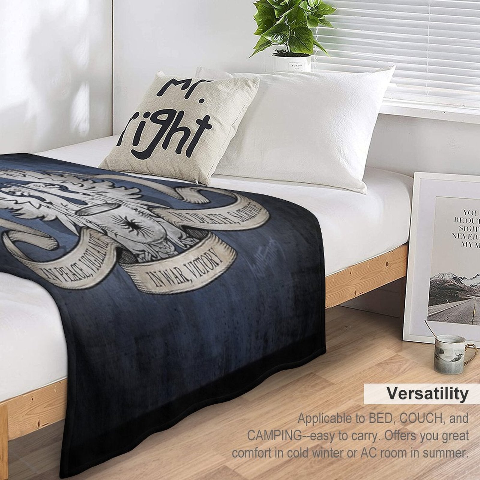 Dragon Age Grey Warden Motto Compact Throw Blanket