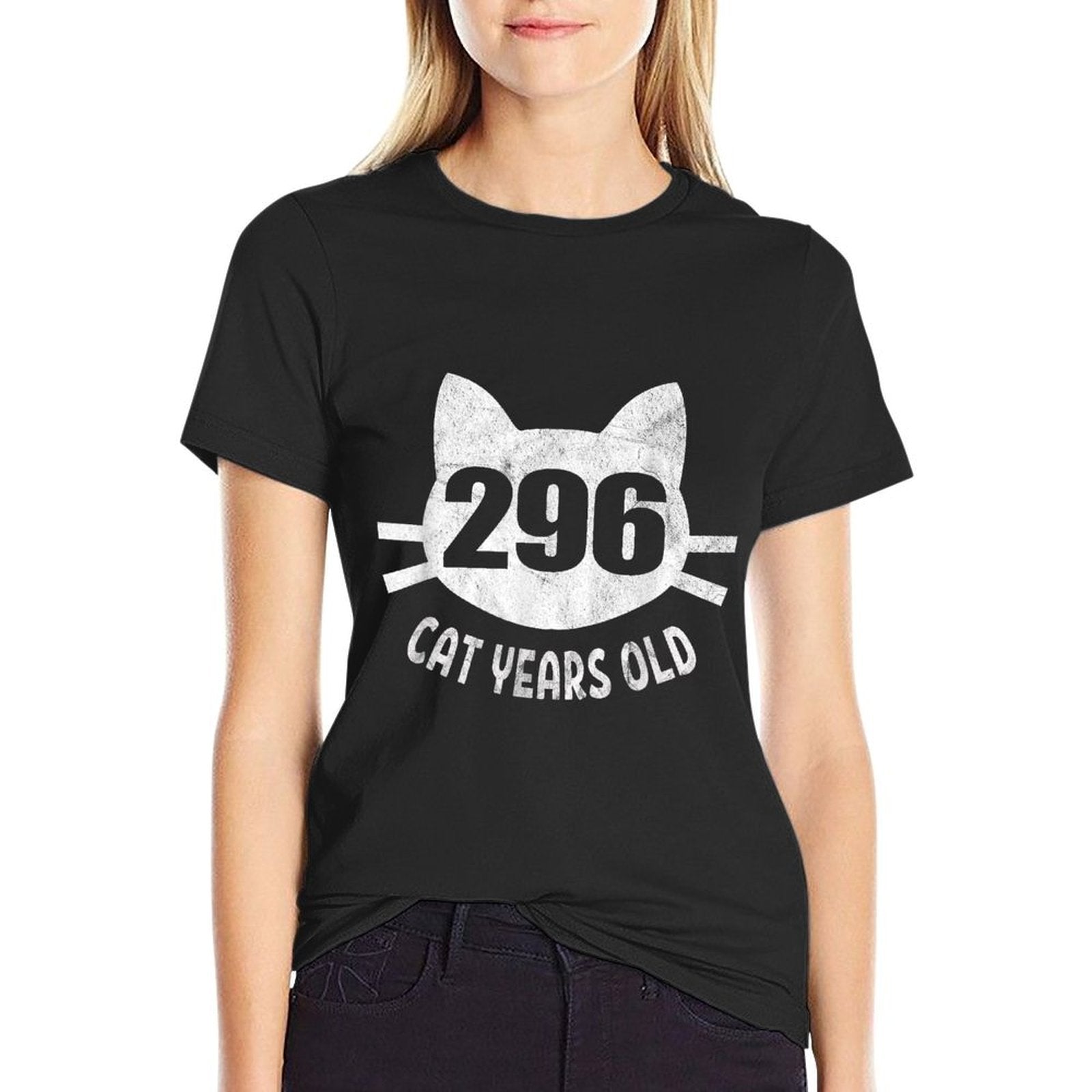 296 Cat Years Old 70th Birthday Gift For Cat Lovers  Durable T-Shirt