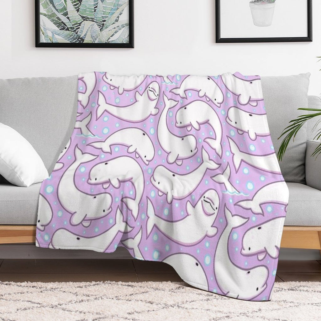 Believe in The Beluga Wrinkle-free Throw Blanket