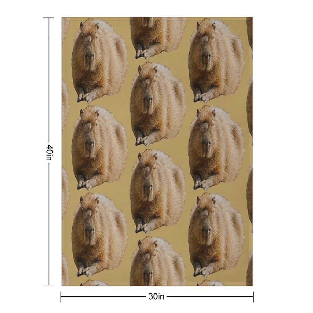 Capybara Dozing in The Sunshine Comfort Throw Blanket