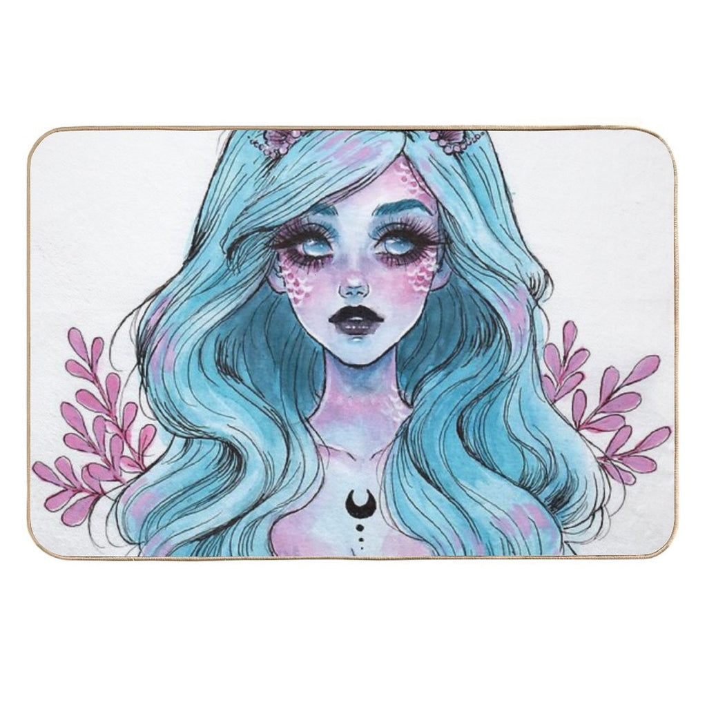 Pearlescent Mermaid  Easy To Clean Bath Mat