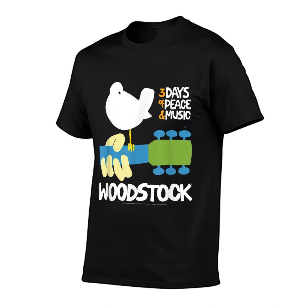 Woodstock - 3 Days Of Peace And Music Poster  High-quality Stitching T-Shirt