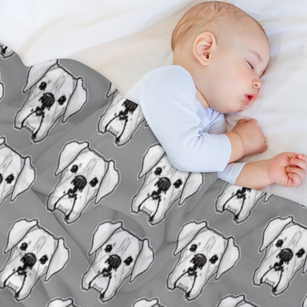 White Boxer Premium Throw Blanket