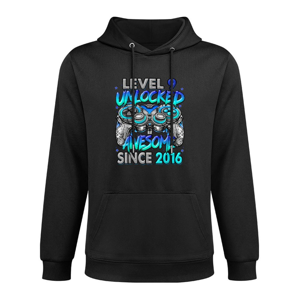 Level 9 Unlocked Awesome Since 2016 9th Birthday Gaming Customizable Surface Hoodie