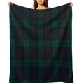 Black Watch Scottish Tartan Wrinkle-free Throw Blanket