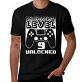 9th Birthday Art For Boys Level 9 Unlocked Gamer 9 Year Old  Eco-friendly Material T-Shirt