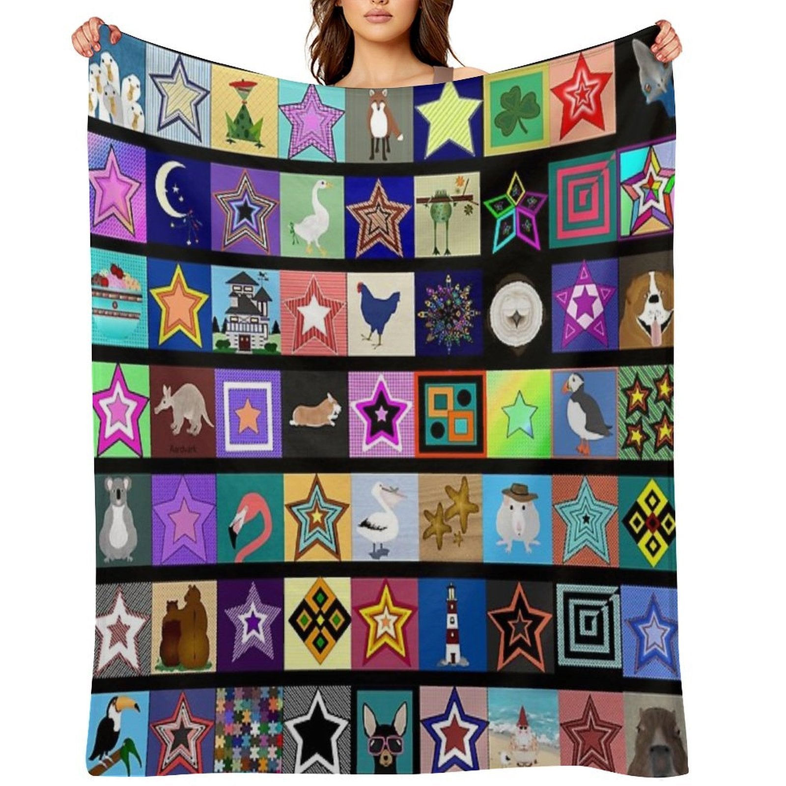 Collage Eco-conscious Throw Blanket