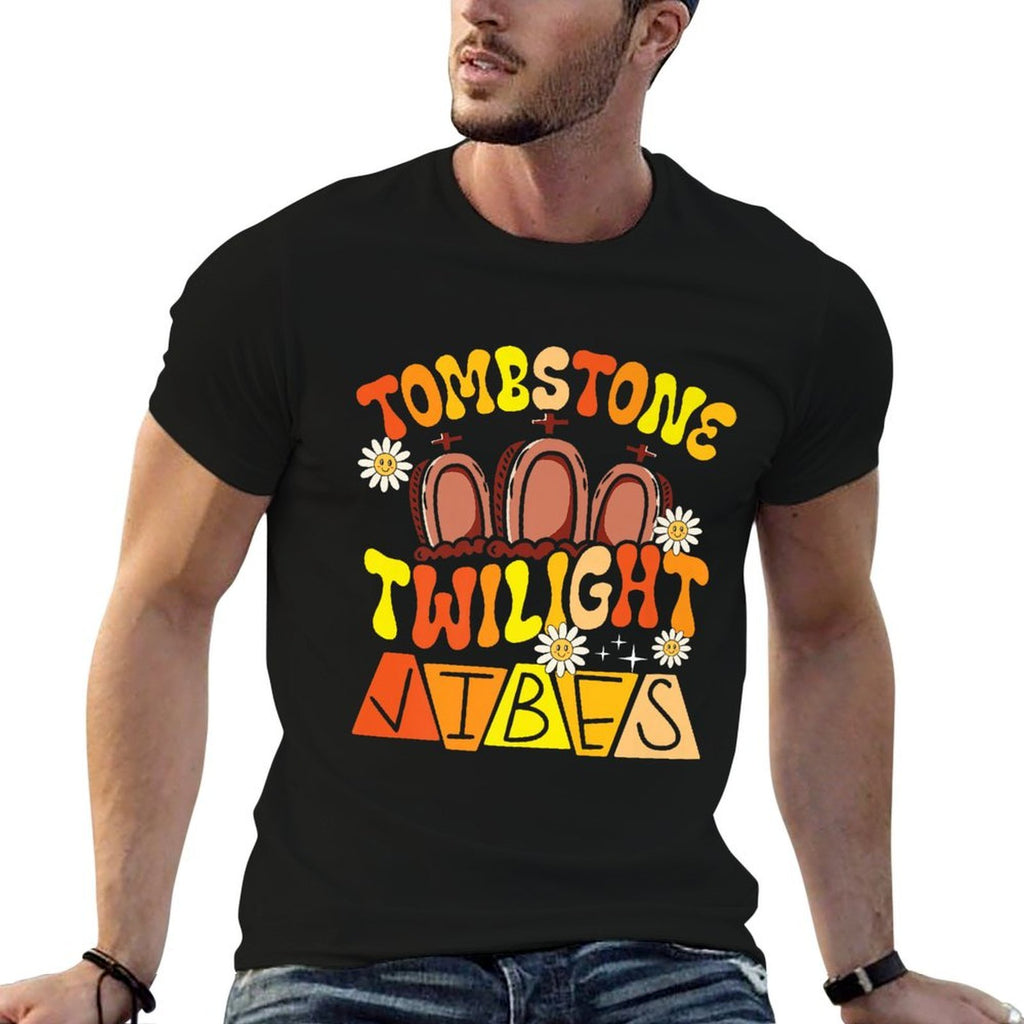 Tombstone Twilight Vibes Hippie Halloween Costume Premium  Summer-ready Fabric T-Shirt