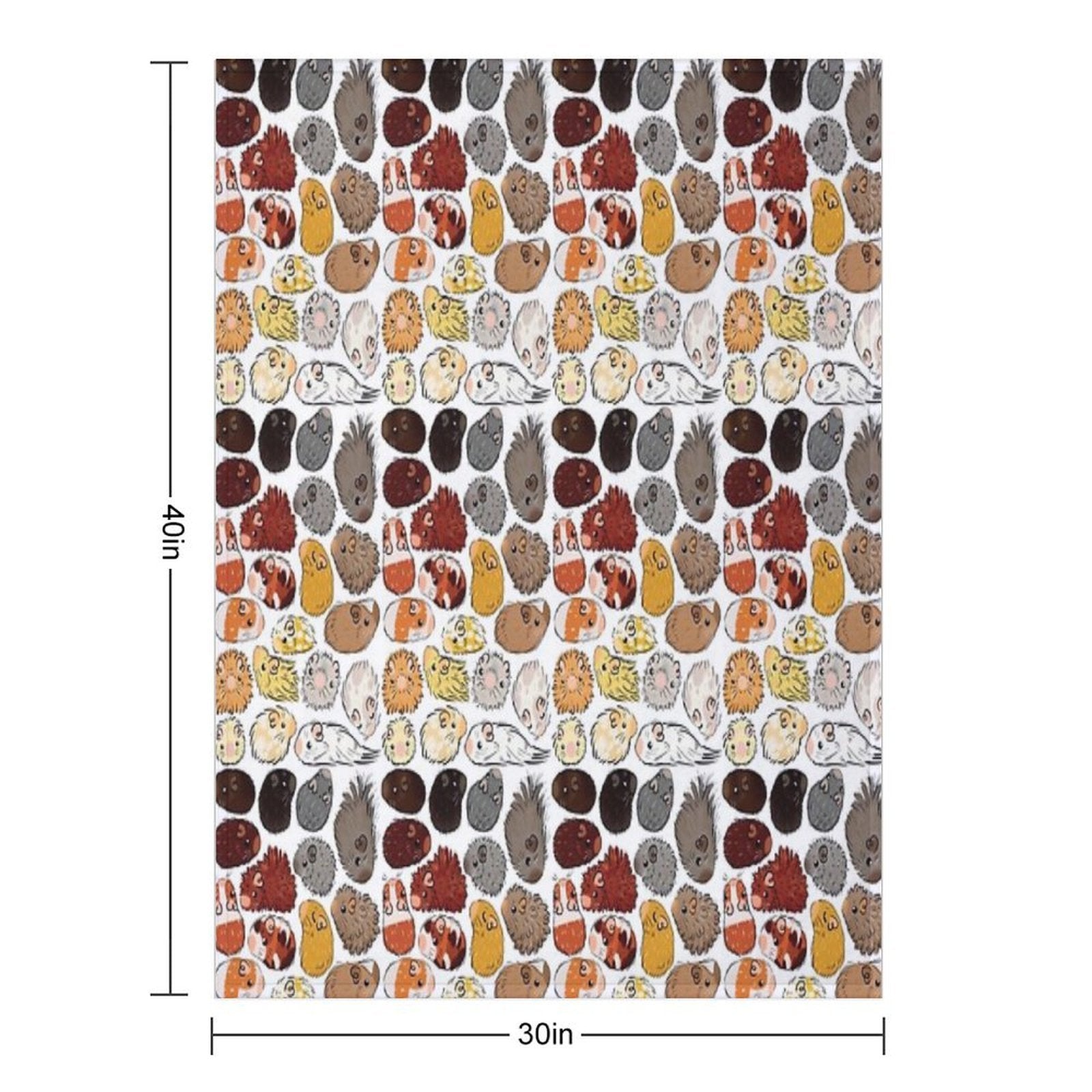 Guinea Pig Gradient Compact Throw Blanket