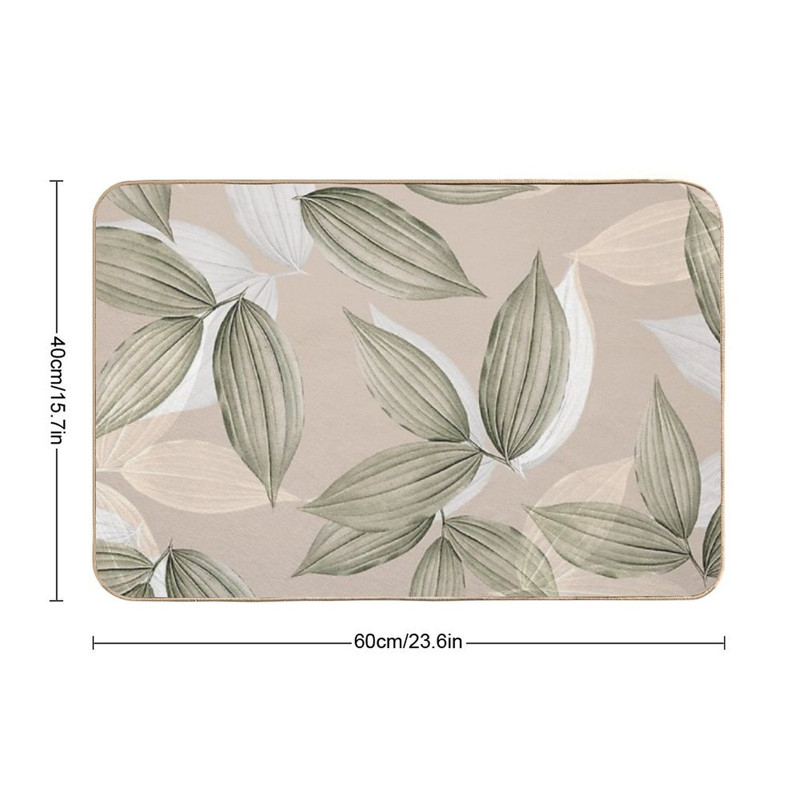 Tropical Leaves  Odorless Bath Mat