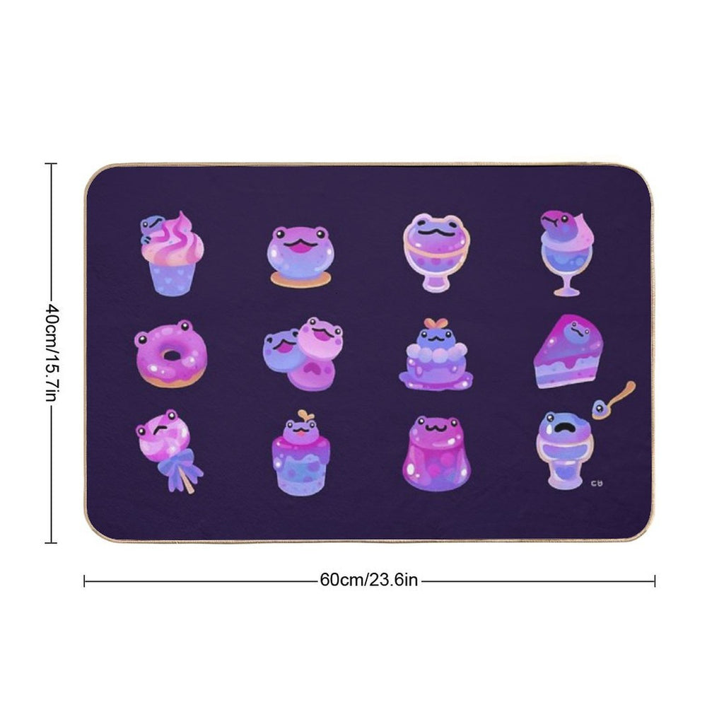 Blueberry Frog - Dark  Odorless Bath Mat