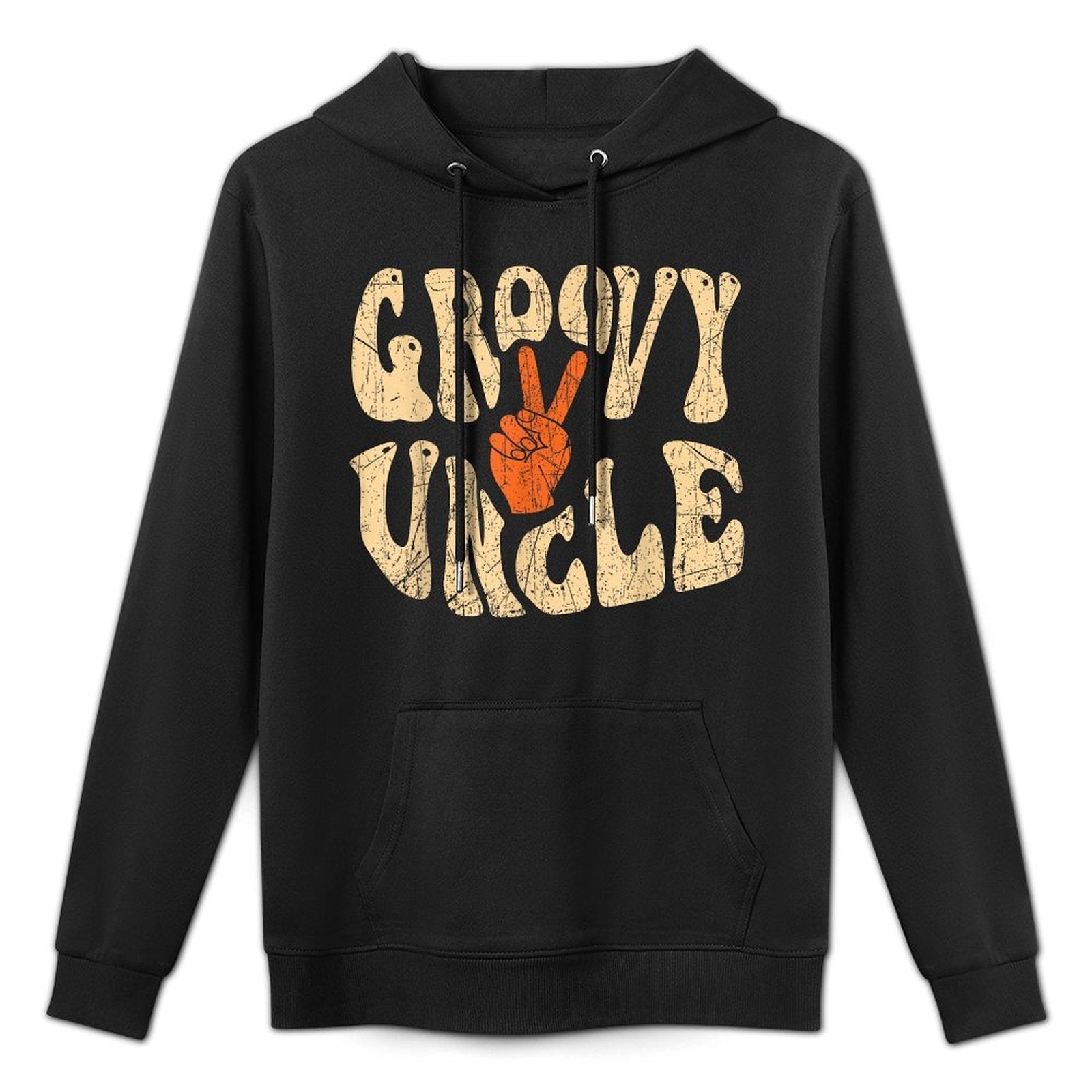 Groovy Uncle 70s Aesthetic Nostalgia 1970s Retro Uncle Kangaroo Pocket Hoodie