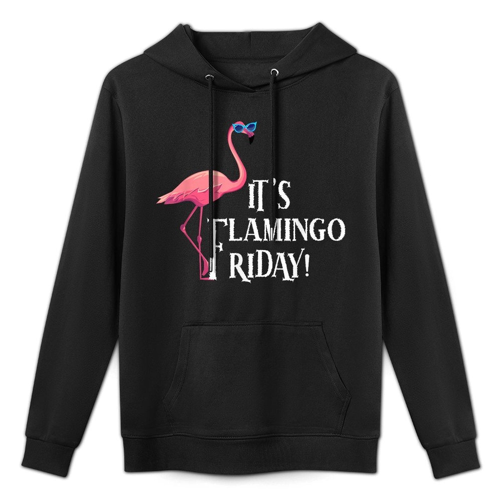 It’s Flamingo Friday Birds Wearing Glasses Bird Lover Adjustable Hood Hoodie