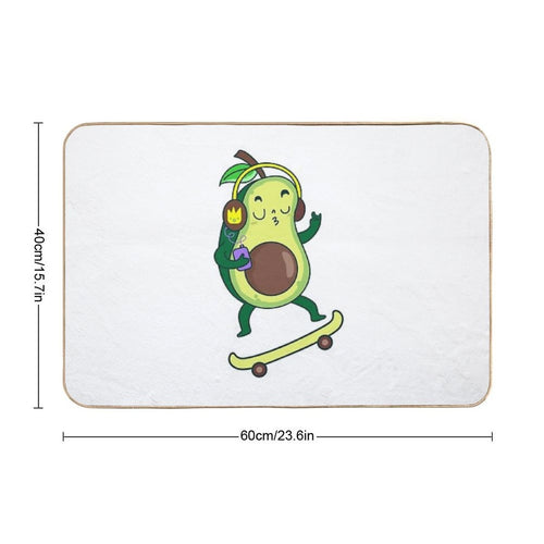 Avocado Funky Skater Bath Mat  Anti-Trip Bath Mat