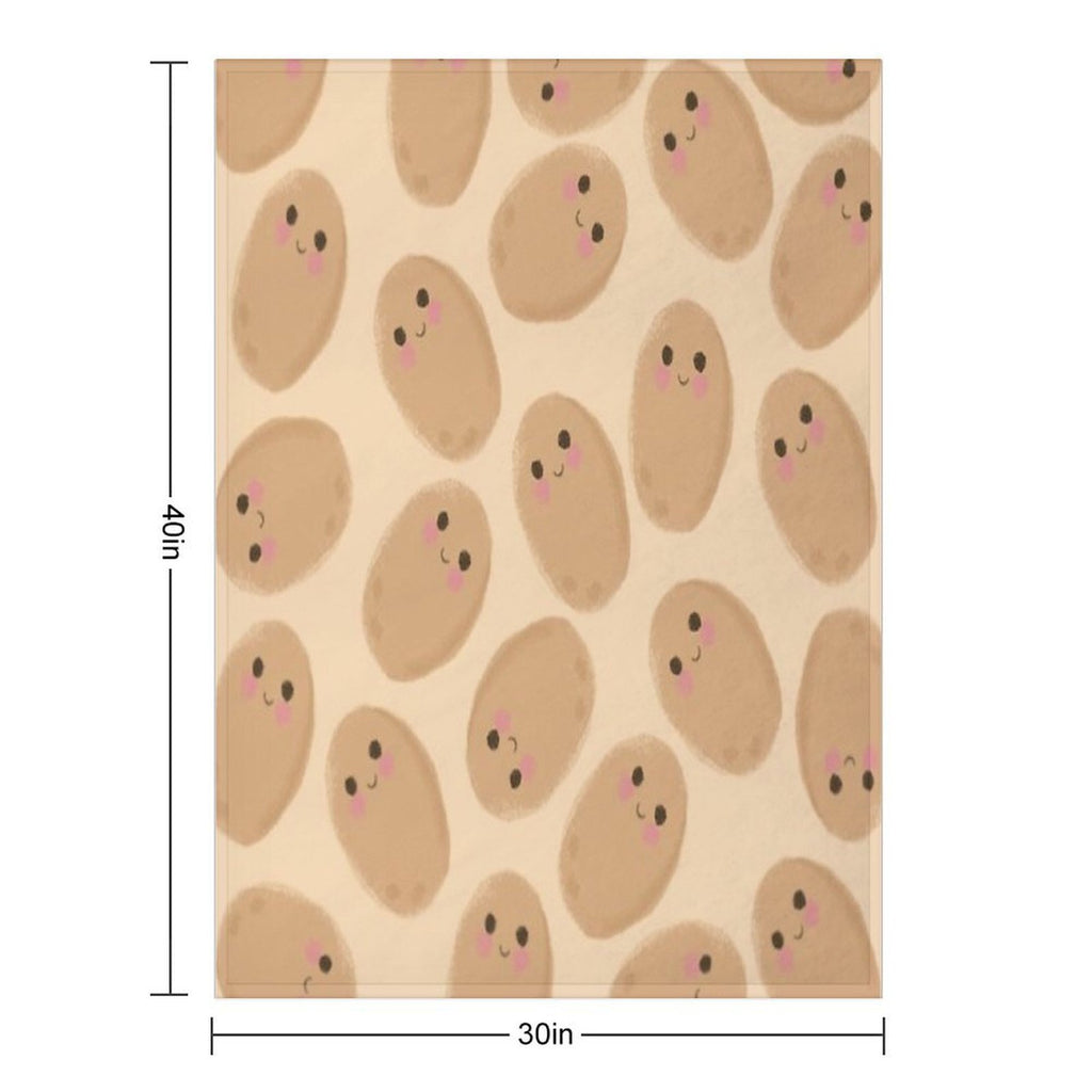 Potatoes V2 Velvety-soft Throw Blanket