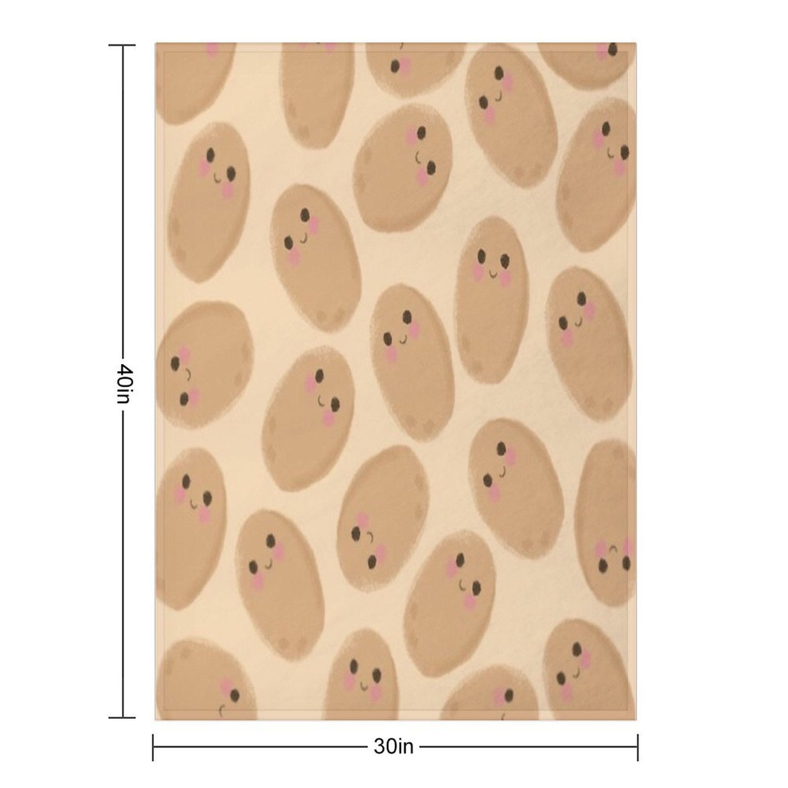 Potatoes V2 Velvety-soft Throw Blanket