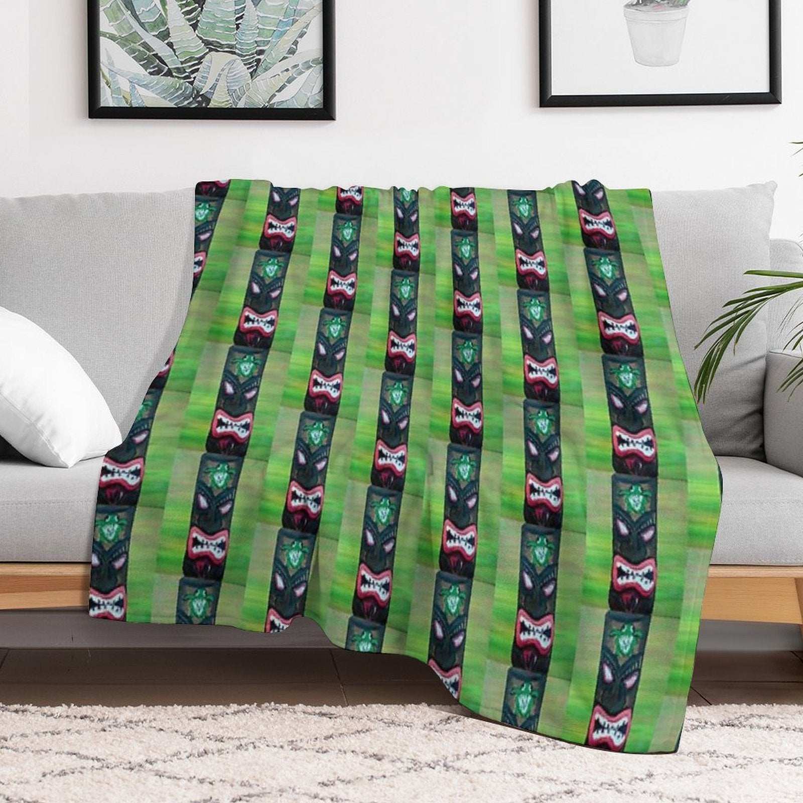 Tiki Tiki Quick-dry Throw Blanket