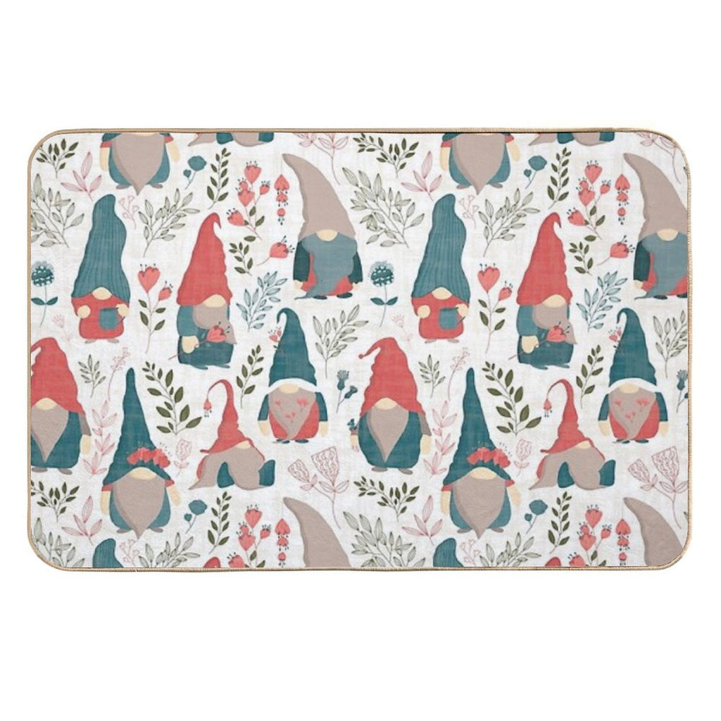 Floral Gnomes  Toxin-Free Bath Mat