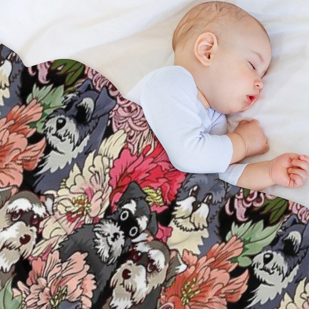 BECAUSE SCHNAUZERS Quick-dry Throw Blanket