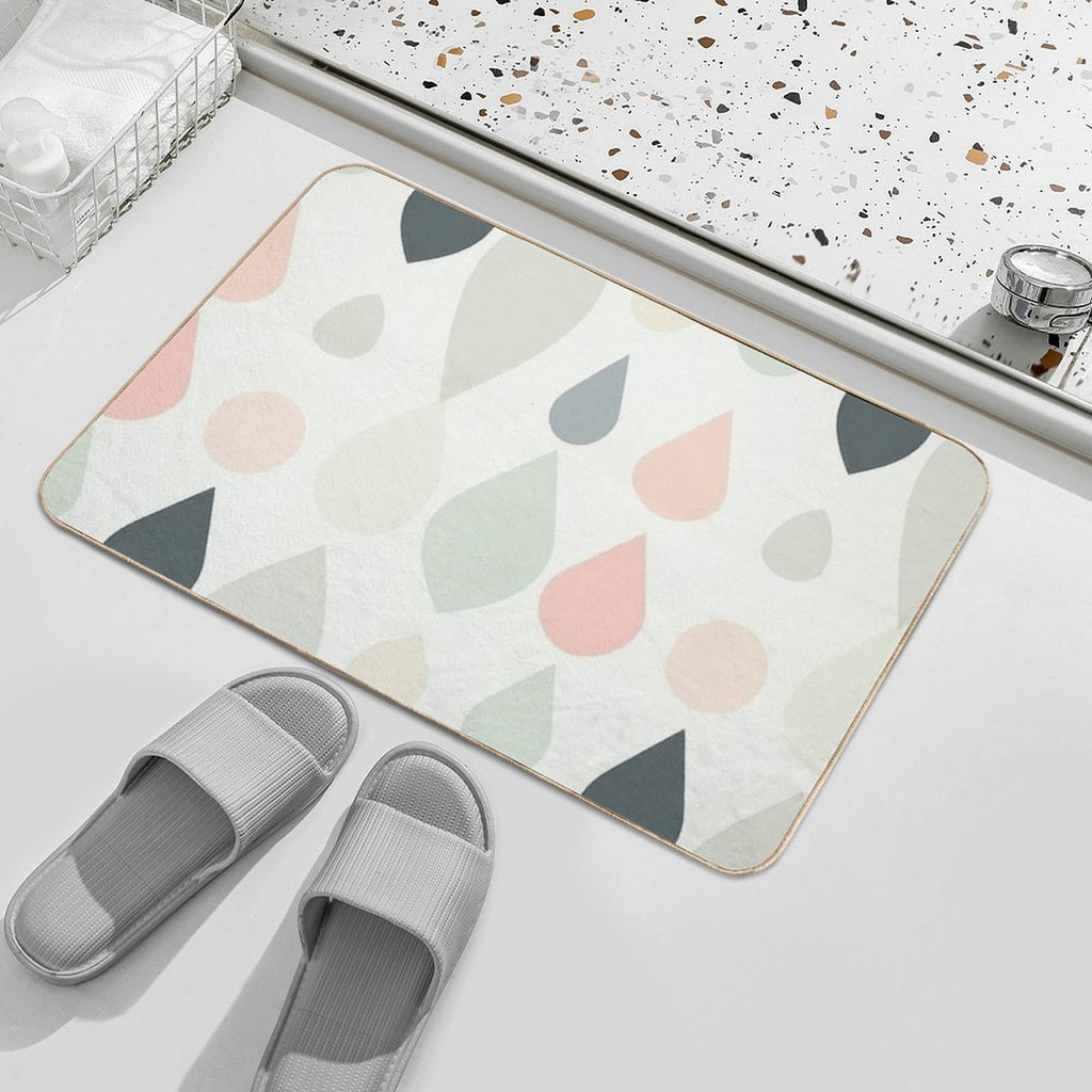 Minimalist Pastel Geometric Art  Stain-Proof Bath Mat