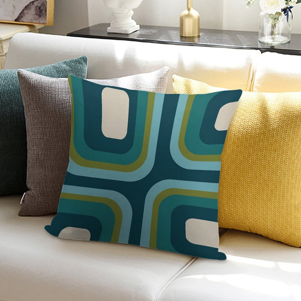 Mid Century Pattern #3 Soft Hidden Zipper Throw Pillow