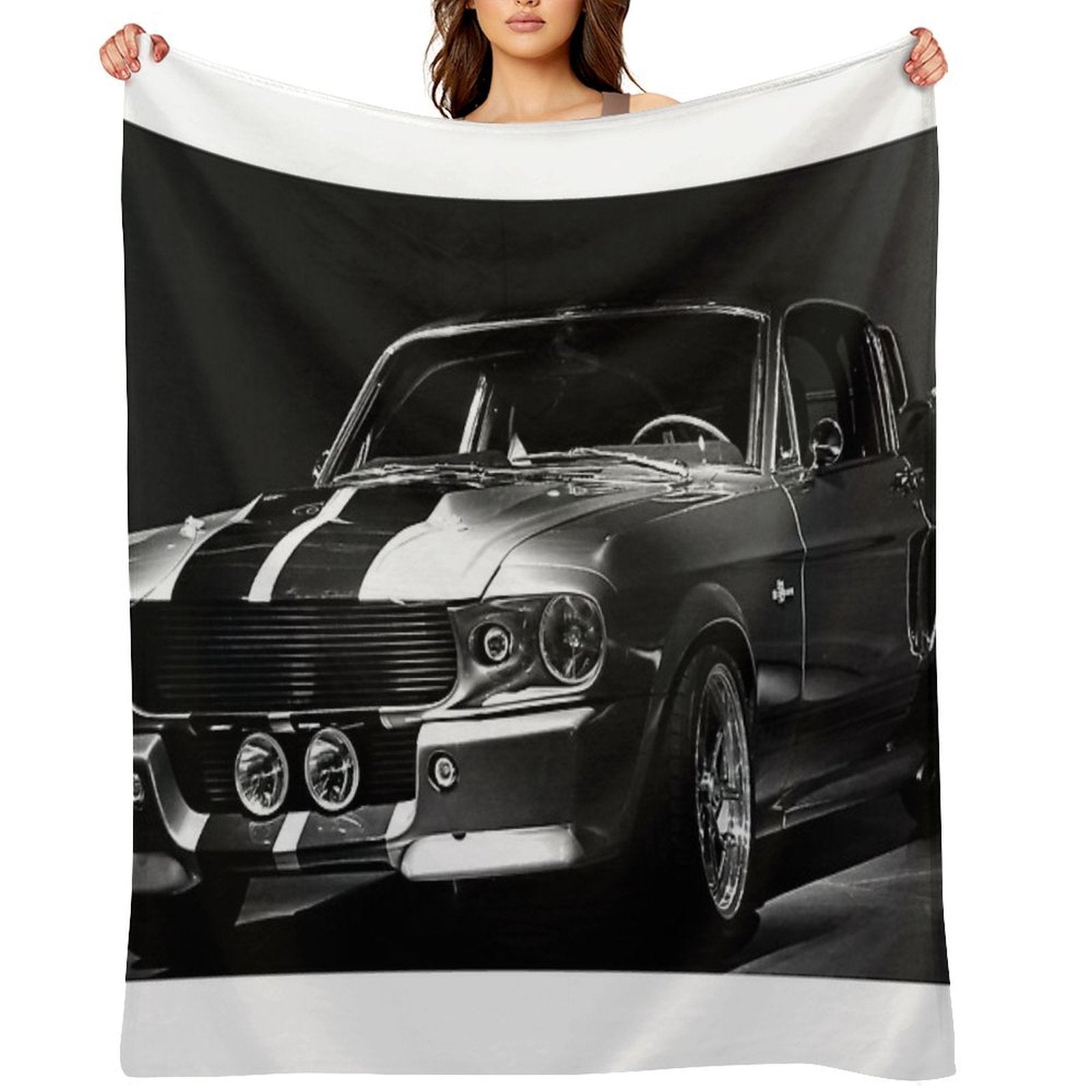 1967 Ford Mustang Shelby GT 500 Shrink-resistant Throw Blanket