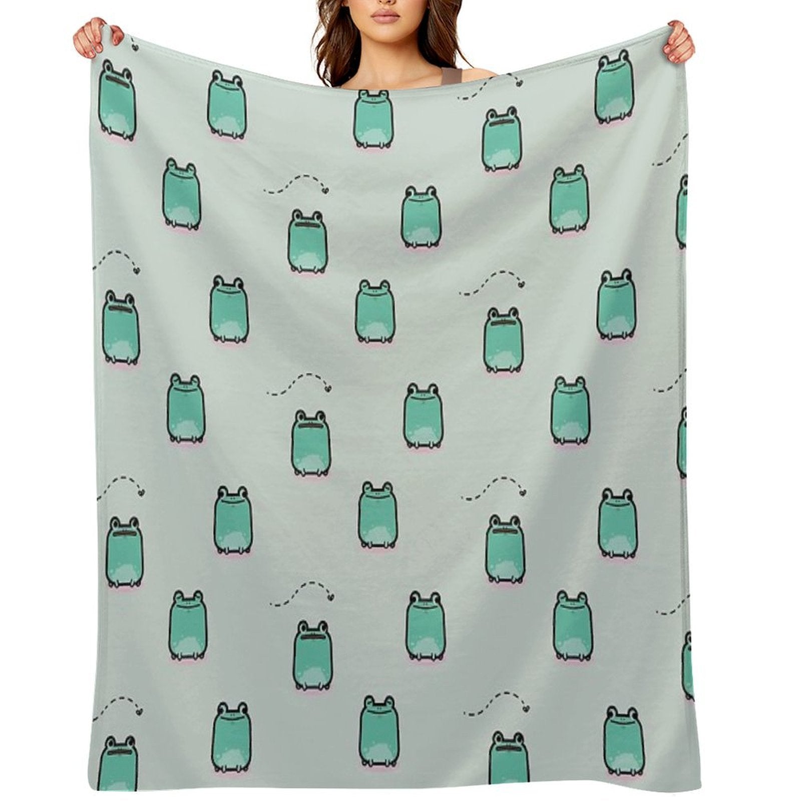 Cute Frogs Multi-functional Throw Blanket