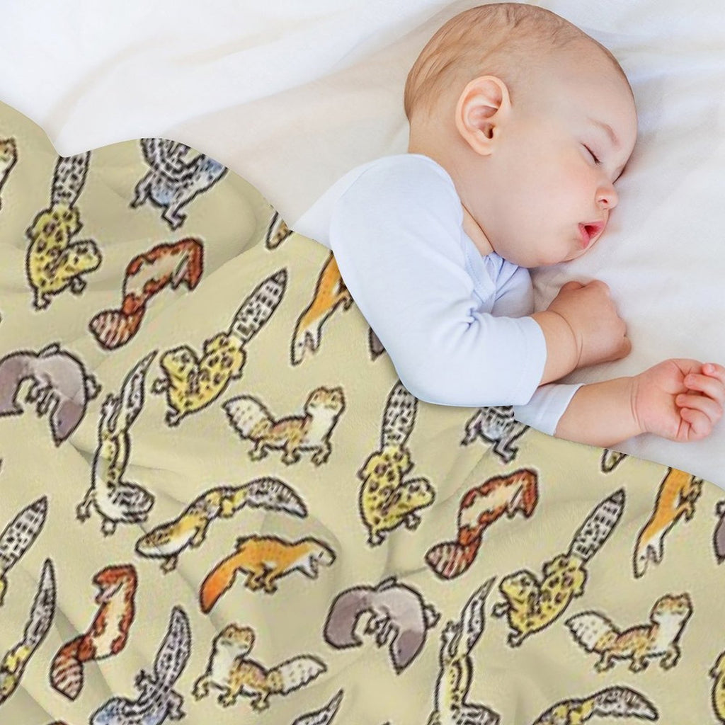 Chub Gecko Babies Compact Throw Blanket
