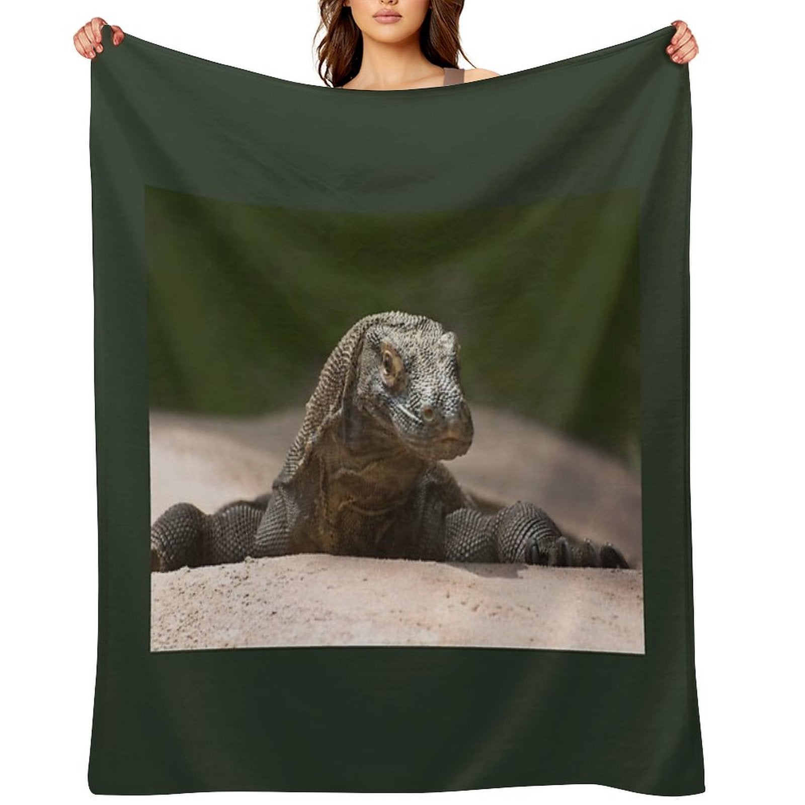 Komodo Monitor Dragon Velvety-soft Throw Blanket