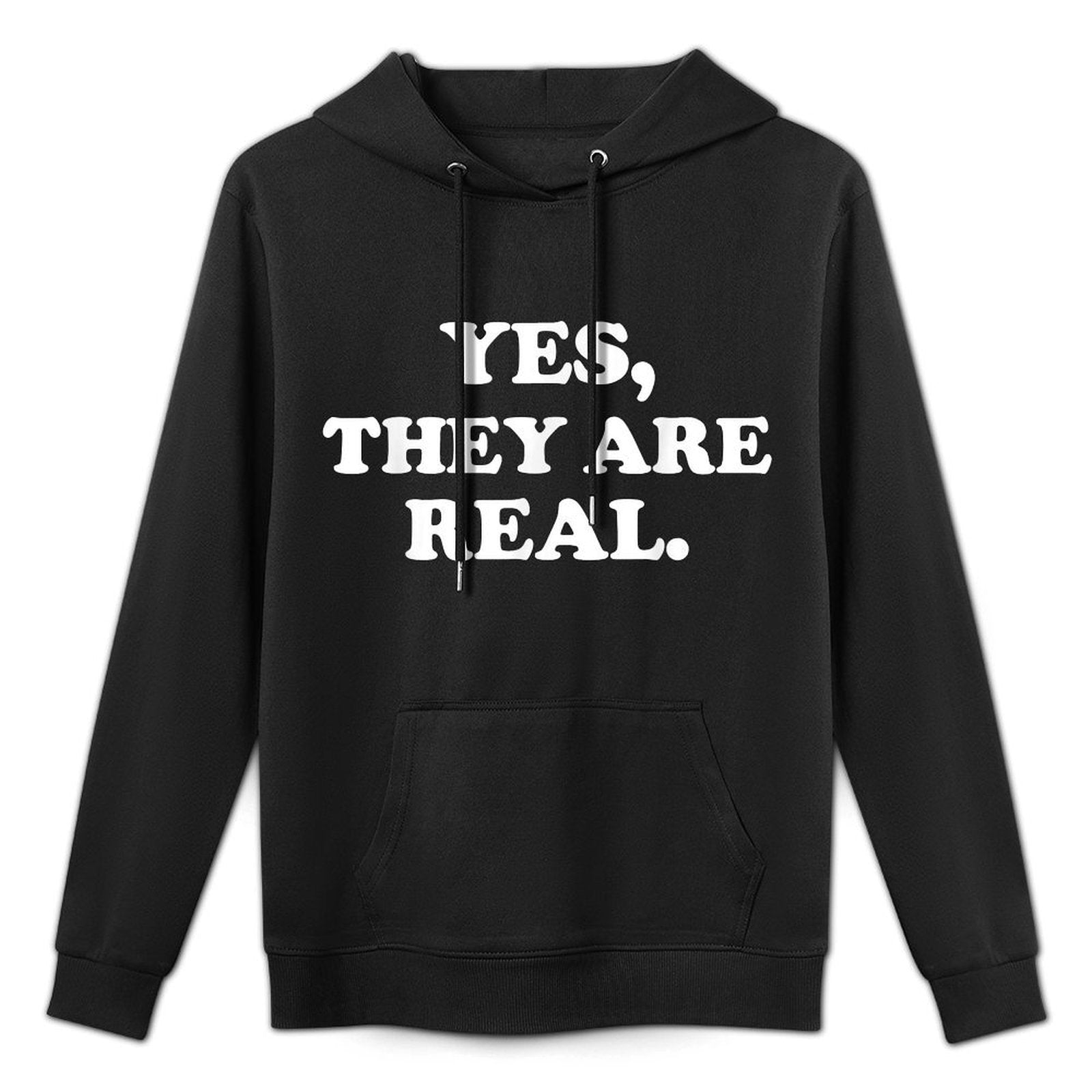 Yes They Are Real Funny Meme Quote Layering Staple Hoodie