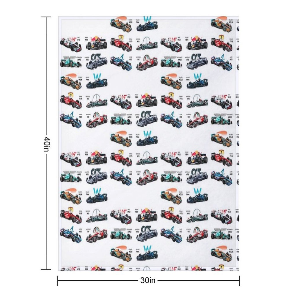 F1 All Cars 2022 Shrink-resistant Throw Blanket