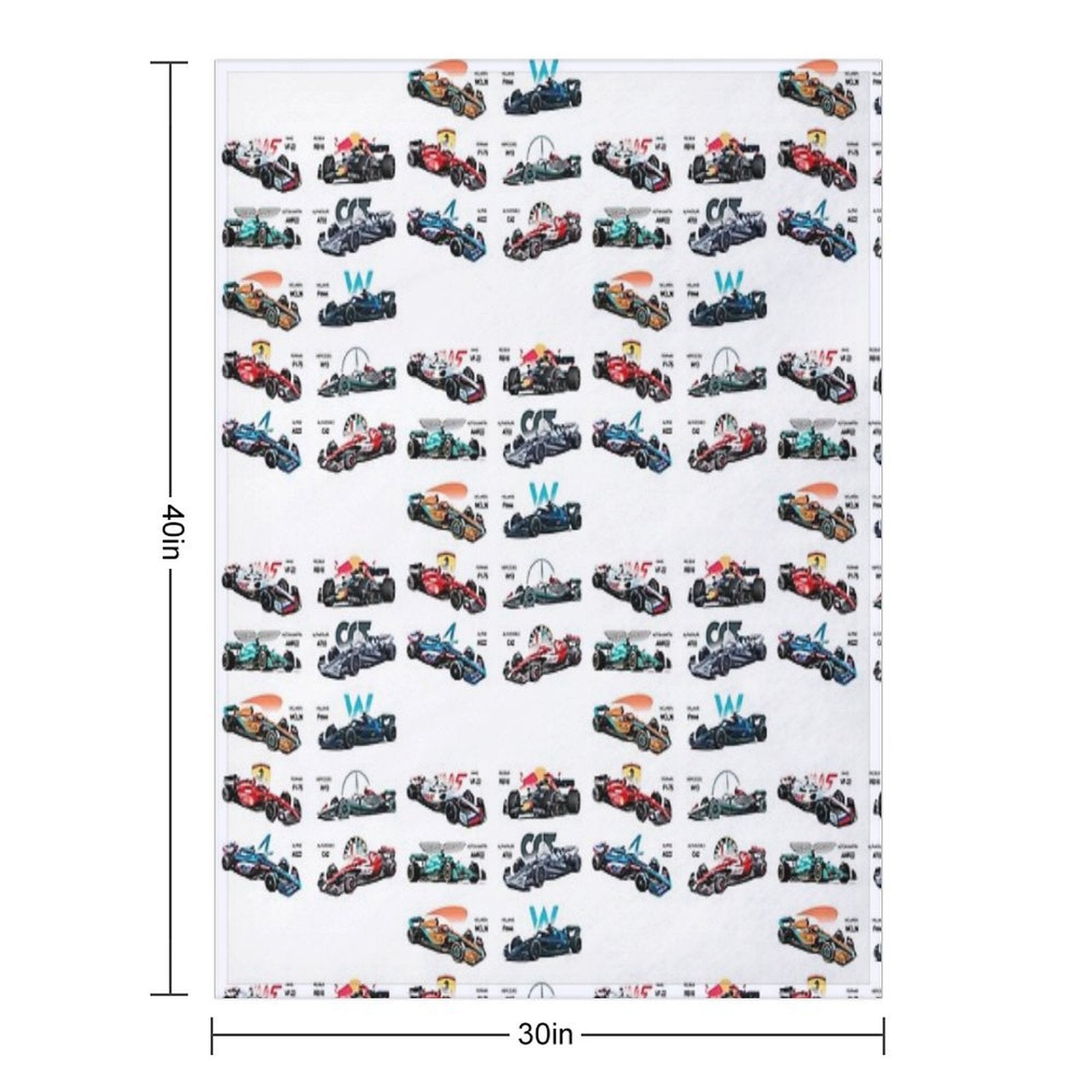 F1 All Cars 2022 Shrink-resistant Throw Blanket