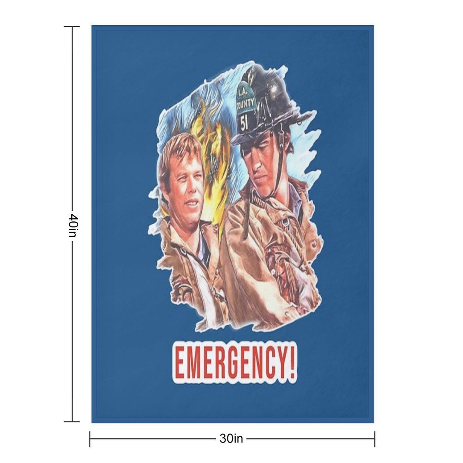 Emergency TV Show DeSoto And Gage Shrink-resistant Throw Blanket