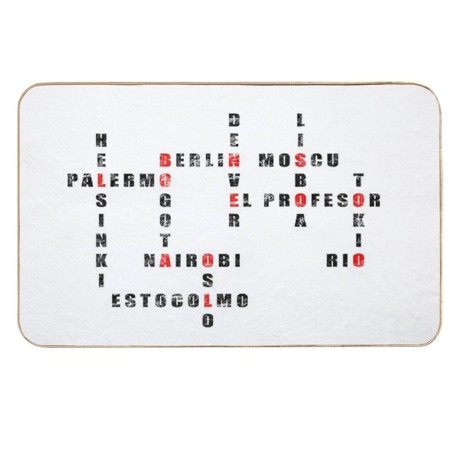 Profesor Ciudades - Black Version  Dirt-Trapping Bath Mat