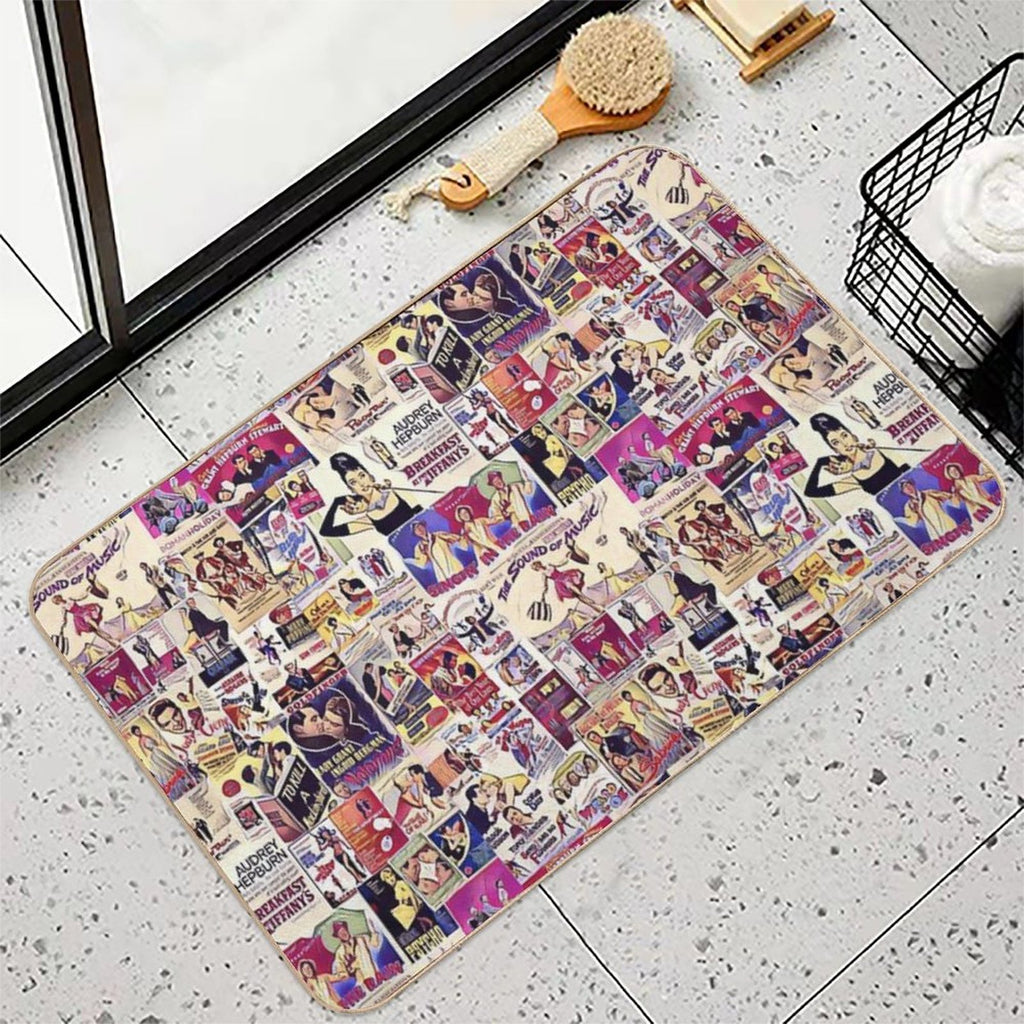 Hollywood Classics Collage  Versatile Bath Mat