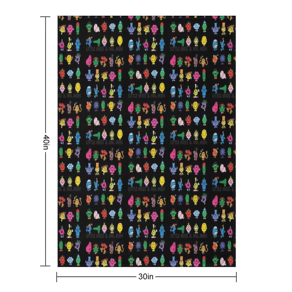 Little Miss Mr. Men Lightweight Throw Blanket