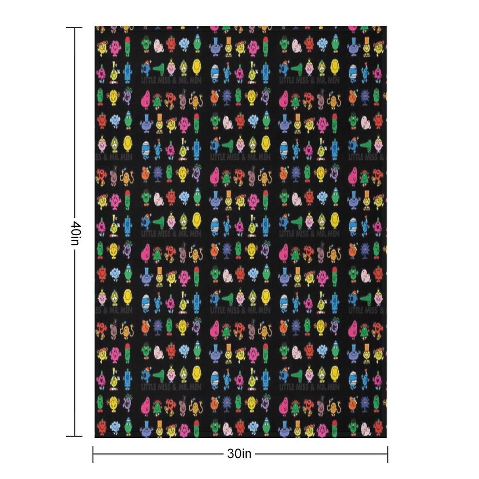 Little Miss Mr. Men Lightweight Throw Blanket