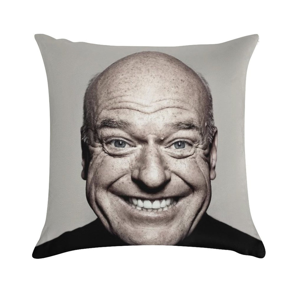 Hank Schrader Dean Norris Happy Face Soft Durable Construction Throw Pillow