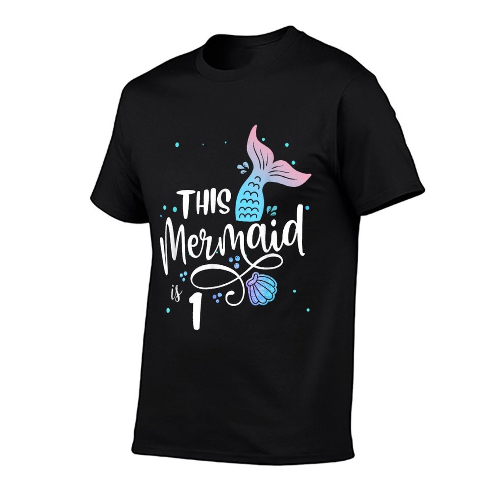 This Mermaid Is 1 Years Old 1st Birthday Mermaid Girl  Summer-ready Fabric T-Shirt