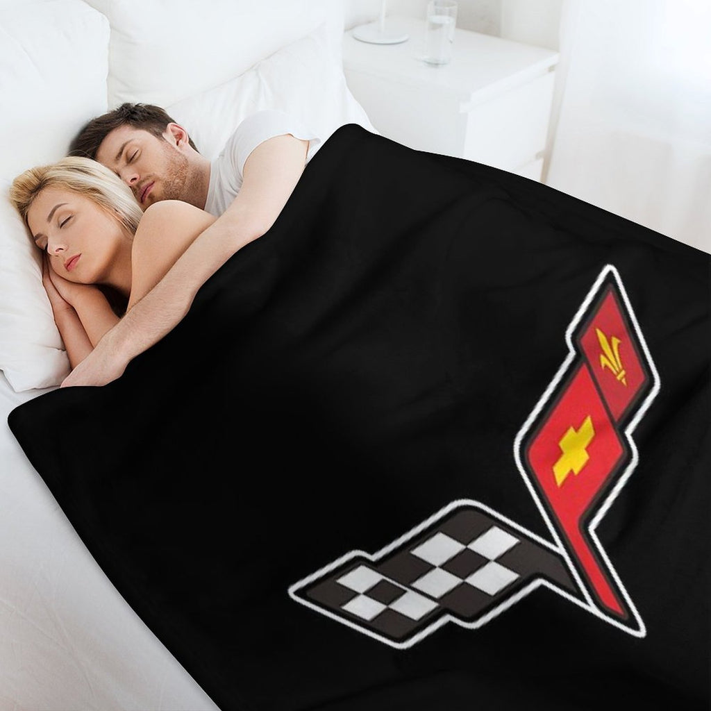 Best of Corvette Hi Emblem All-season Throw Blanket