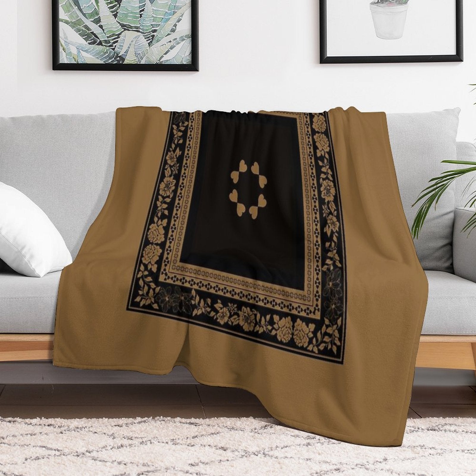Love Garden Dependable Golden Tan Multi-functional Throw Blanket