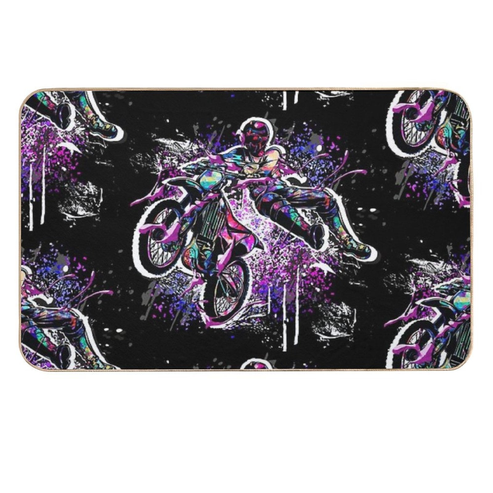 Motocross - MX - Moto Cross  Long-Lasting Bath Mat
