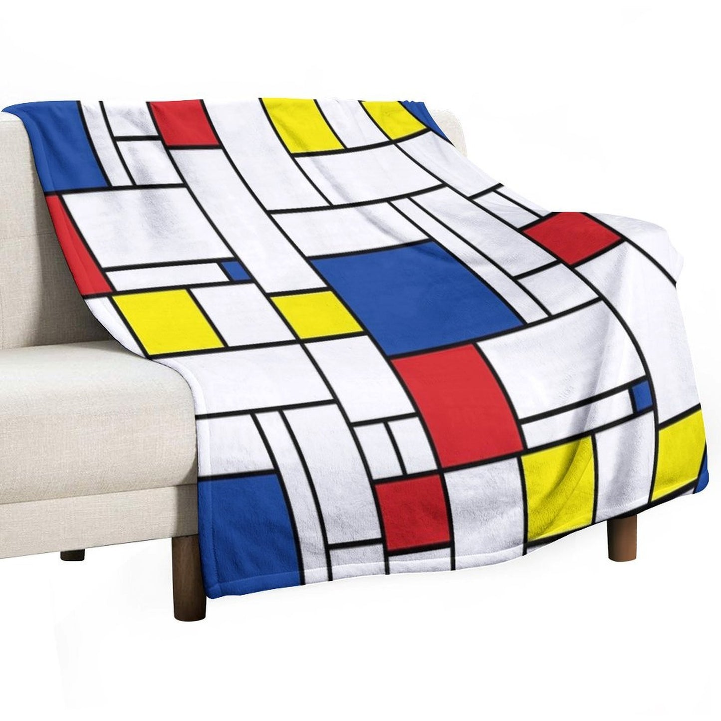 Mondrian Minimalist De Stijl Modern Art II © Fatfatin Anti-pilling Throw Blanket