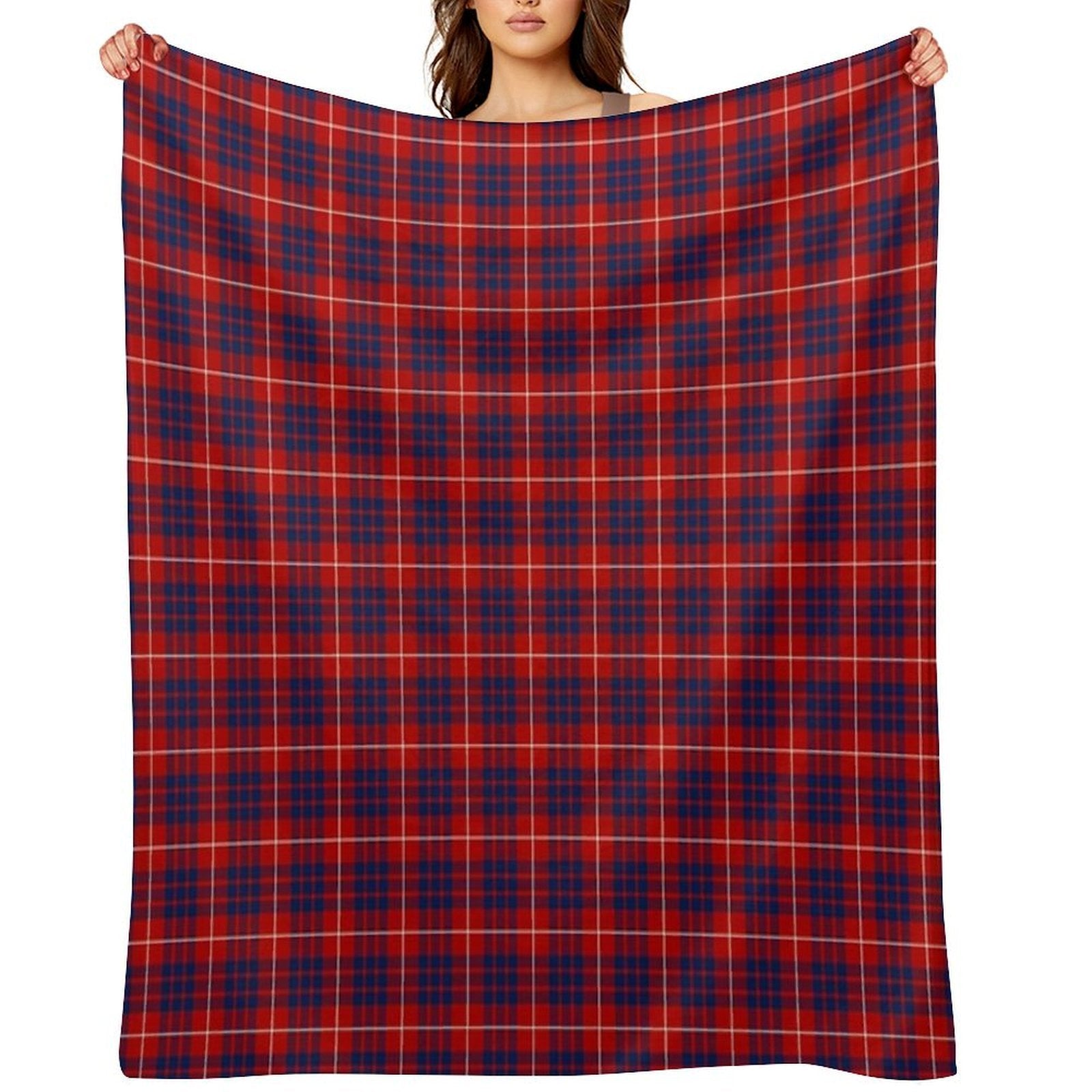Clan Hamilton Tartan Sustainable Throw Blanket