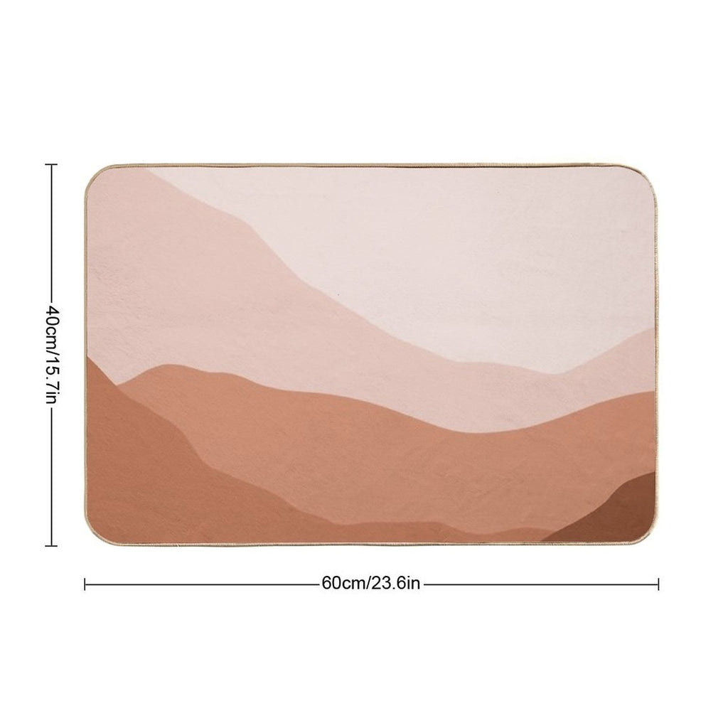 Pink Landscape  Long-Lasting Bath Mat