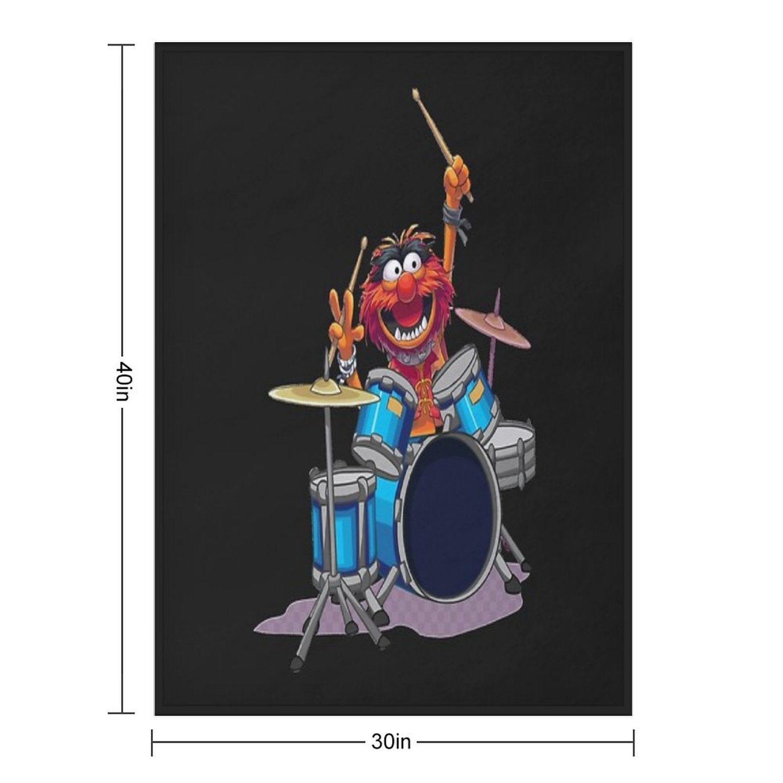 Animal Drummer The Muppets Show Versatility Throw Blanket