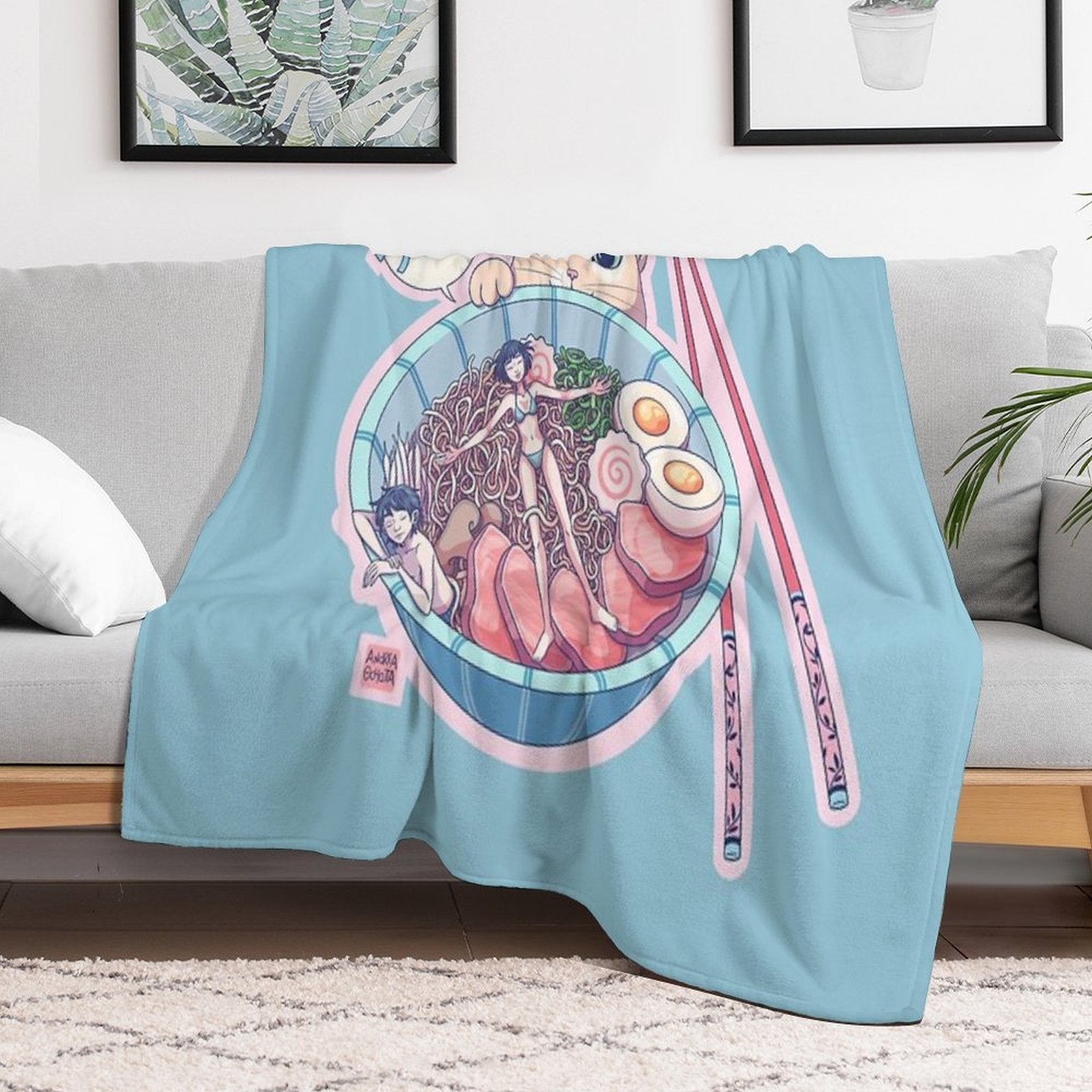 Ramen Time! Comfort Throw Blanket